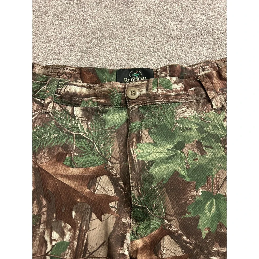 RedHead Cargo Shorts Mens M Camo Excellent Realtree Leaf Pattern Utility Outdoor